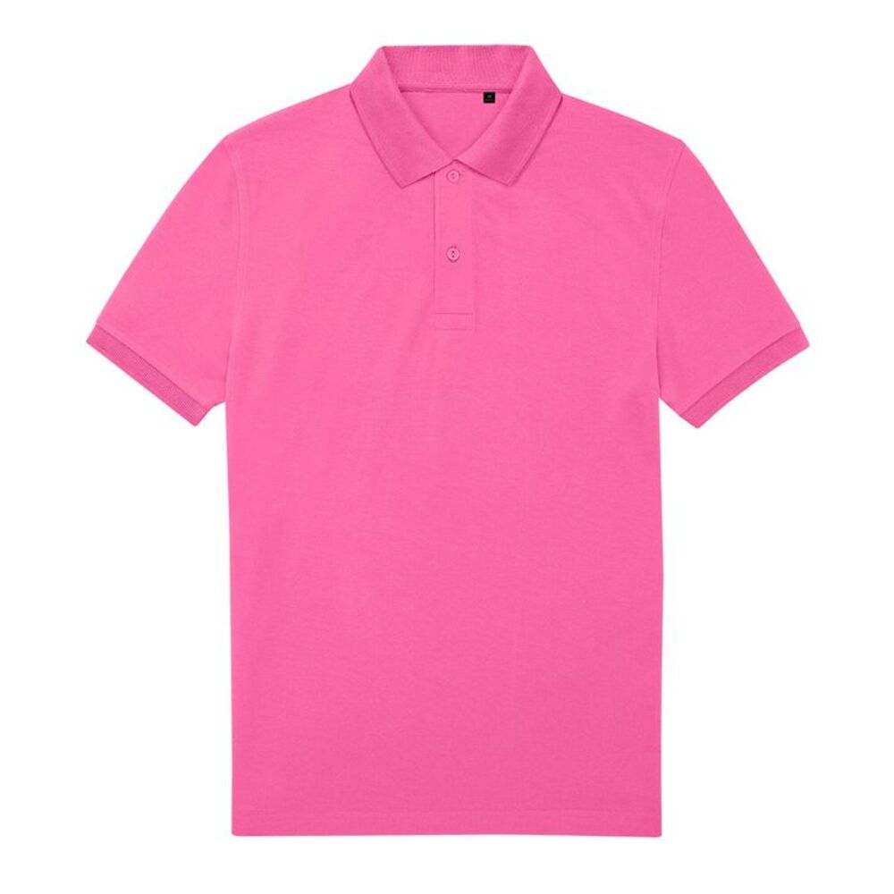 B&C Mens My Eco Polo Shirt / Lotus Pink